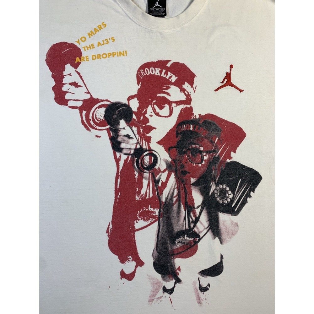 Nike Air Jordan T Shirt Size Large Yo Mars Blackmon AJ3's Spike Lee Rare 2XL XXL - Picture 2 of 4